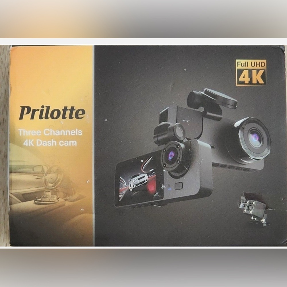 Prilotte 1080 FHD Three Channel 4k Dash Cam